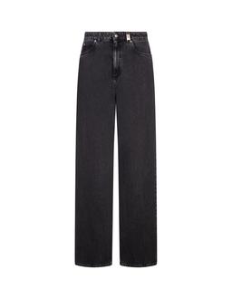 Alexander McQueen Wide-leg Skull Plaque Jeans