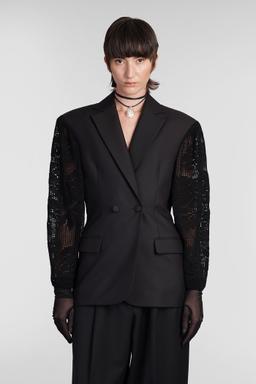 Magda Butrym Blazer In Black Silk