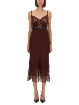 self-portrait Midi Dress With Lace Inserts