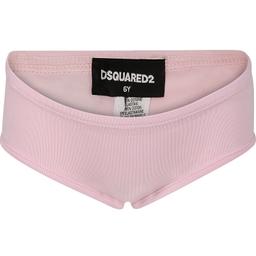 Dsquared2 Pink Briefs For Girl With Logo