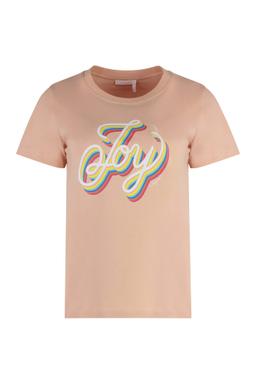 See by Chloé Printed Cotton T-shirt
