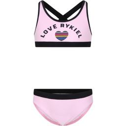 Rykiel Enfant Pink Bikini For Girl With Logo And Heart