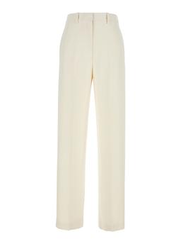 Theory admiral White Pants With Belt Loops In Tech Fabric Woman