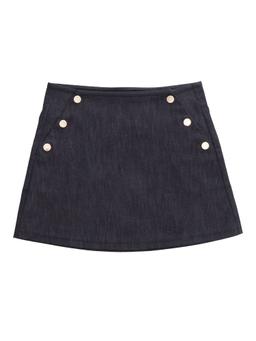 Moncler Blue Skirt With Buttons