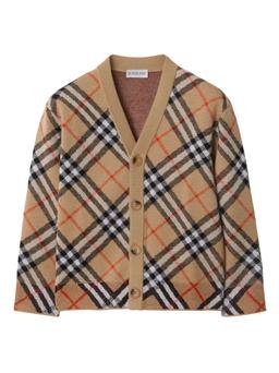 Burberry Kids Checked Cardigan