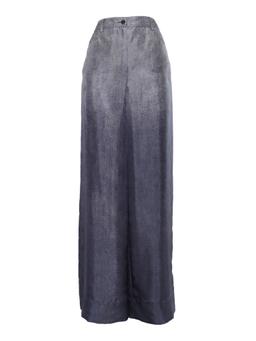 Alberta Ferretti Grey Silk Pants
