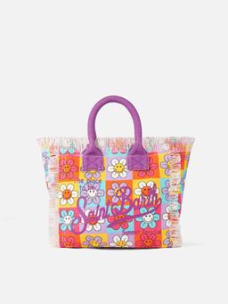 MC2 Saint Barth Colette Canvas Handbag With Smiling Daisy Print