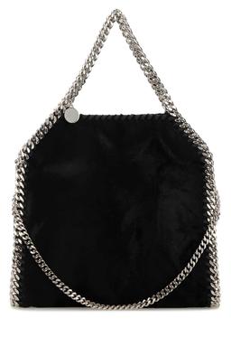 Stella McCartney Black Velvet Mini Falabella Handbag