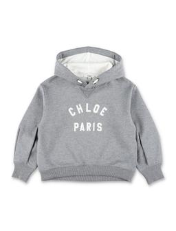 Chloé Kids Brushed Fleece Logo Hoodie