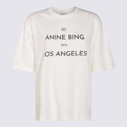 Anine Bing White Cotton T-shirt