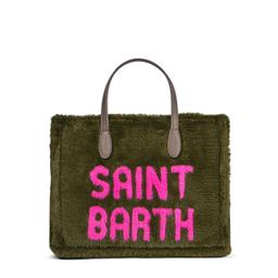 MC2 Saint Barth Vivian Green Faux Fur Handbag