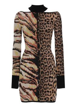 Roberto Cavalli Animaleir Jacquard Dress