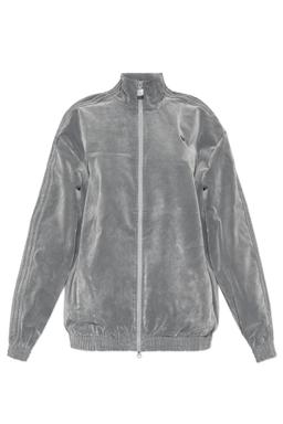 Adidas Originals Velvet Sweatshirt With A Logo-shaped Appliqué.