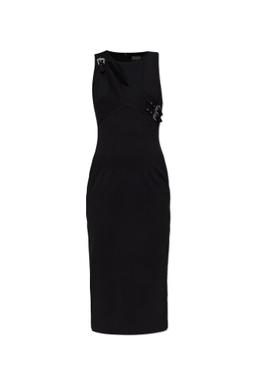 Versace Jeans Couture Dress With Decorative Appliqué And Slit