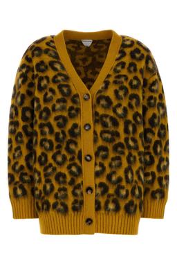 Bottega Veneta Embroidered Wool Blend Oversize Cardigan