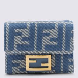 Fendi Blue Denim Cotton Wallet