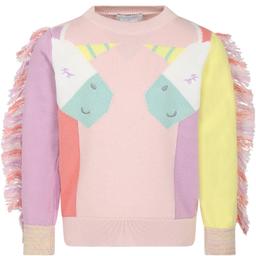 Stella McCartney Kids Multicolor Sweater For Girl With Unicorn