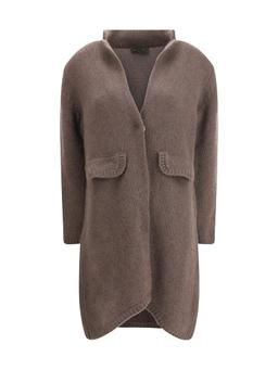 Ella Semi-long Sweater With A Front Hook-and-eye Closure