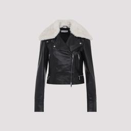 SportMax Toscana Leather Biker Jacket
