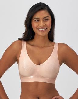 Bali Comfort Revolution ComfortFlex Fit Seamless 2-Ply Wireless Bra Light Buff Aztec M