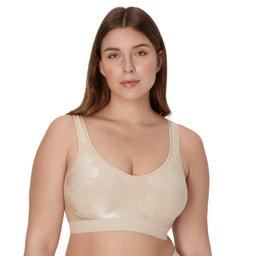 Bali Comfort Revolution ComfortFlex Fit Shaping Wireless Bra Almond Tropic L