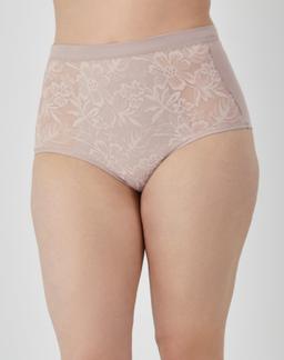 Bali Breathe Cotton Modal Lace High Rise Brief Gloss S Women's