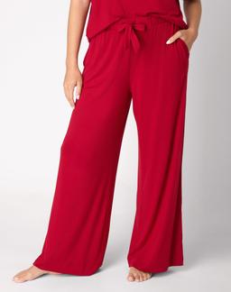 Bali Breathe Sleepwear Wide Leg Pants Rosy Red S Women's