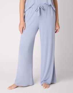 Bali Breathe Sleepwear Wide Leg Pants Silver Satin S Women's