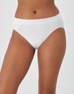 Bali Comfort Revolution Modern Seamless Hi-Cut Panty White 5 Women's