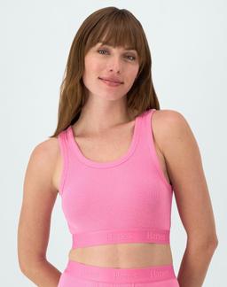 Hanes Originals Women's SuperSoft Comfywear Rib Banded Crop Top Parrot