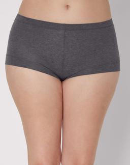 Maidenform Cotton Boyshort Underwear Charcoal Heather S/5