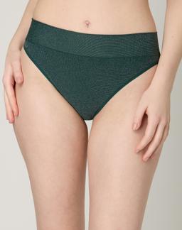 Maidenform M Seamless High Leg Bikini Fashion Green W/ Silver S Women's