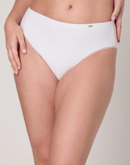 Bali Lux Cotton Essentials Hi-Cut Underwear White 5 Women's