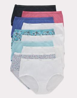 Hanes Women's Breathable Cotton Brief Underwear, White or Assorted, 10-Pack 6