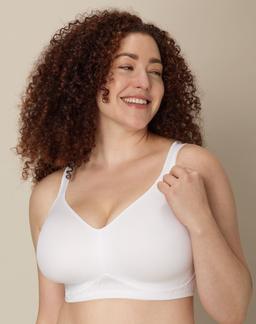 Playtex 18 Hour Side & Back Smoothing Wireless Bra White 38DDD Women's