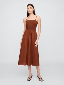 Poplin Midi Dress