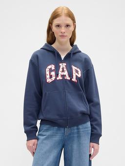 Relaxed Gap Logo Zip Hoodie