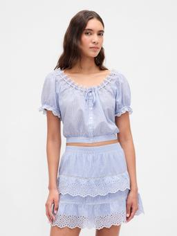 Eyelet Crop Top