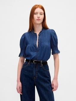 Ruffle Pintuck Shirt