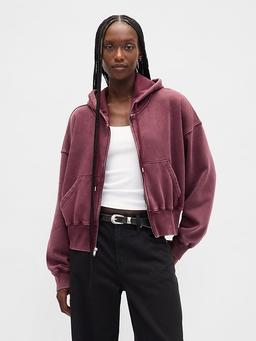 VintageSoft Wedge Zip Hoodie