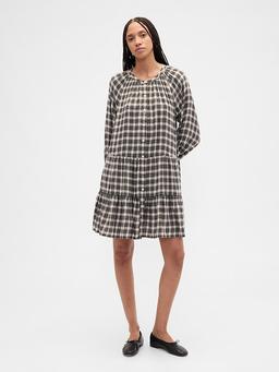 Relaxed Flannel Shirtdress