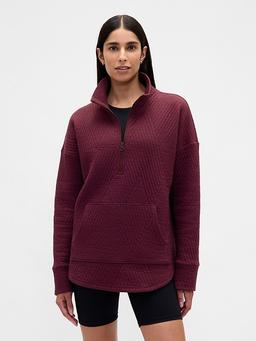 GapFit Quilted Jacquard Half-Zip Pullover