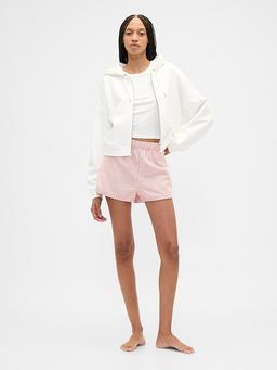 Print Flannel PJ Shorts