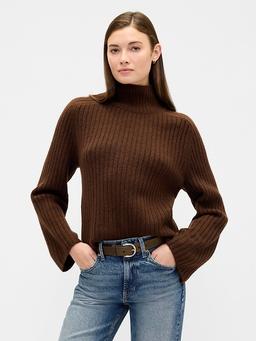 Relaxed Fair Isle Mockneck Sweater