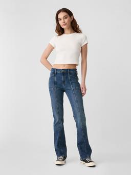 Mid Rise Baby Boot Jeans
