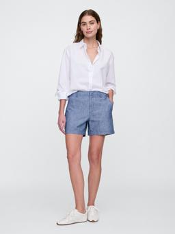 5" Mid Rise Downtown Khaki Shorts