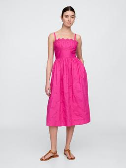 Eyelet Midi Dress