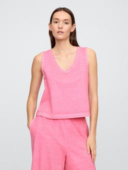 V-Neck PJ Shell Tank Top