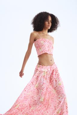 Ruffle-Trimmed Maxi Skirt