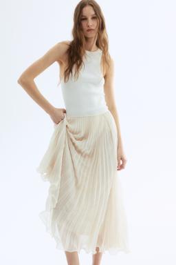 Sheer Pleated Skirt